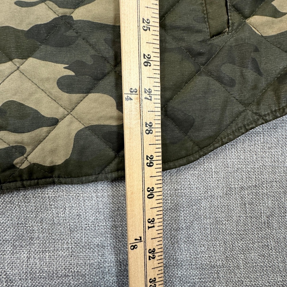 Levi's Cotton Diamond Quilted‎ Shirt Jacket Mens XL Green Camouflage Zip Shacket - Picture 10 of 13